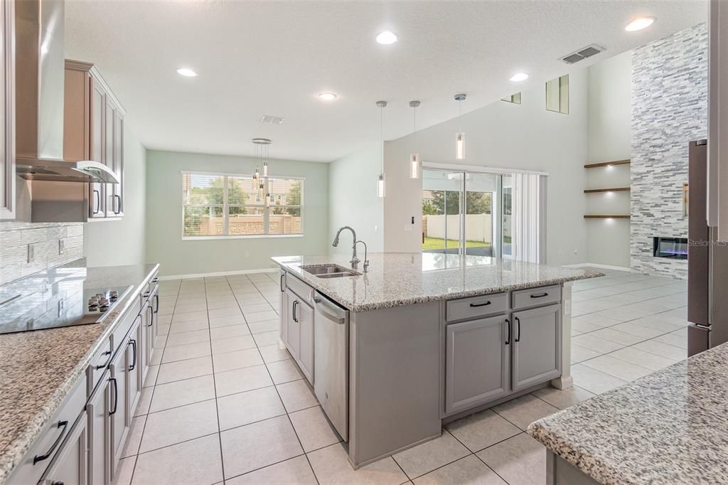 Interior, Kitchen, Pendant Lights, Recessed Lighting