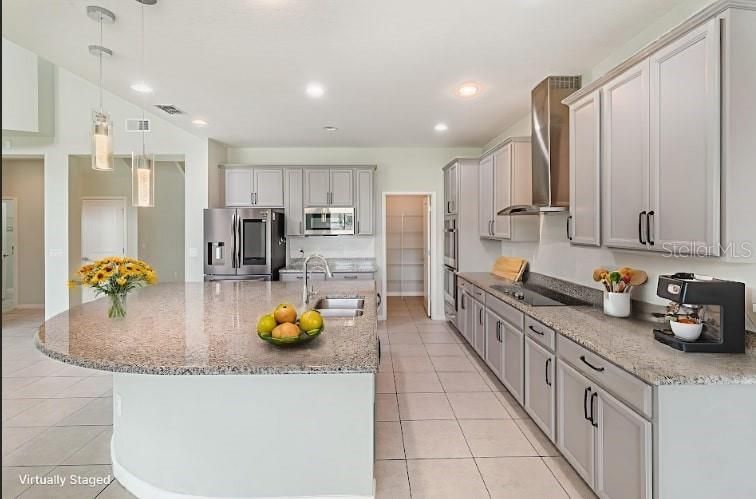 Interior, Kitchen, Pendant Lights, Recessed Lighting, Stainless Steel Appliances