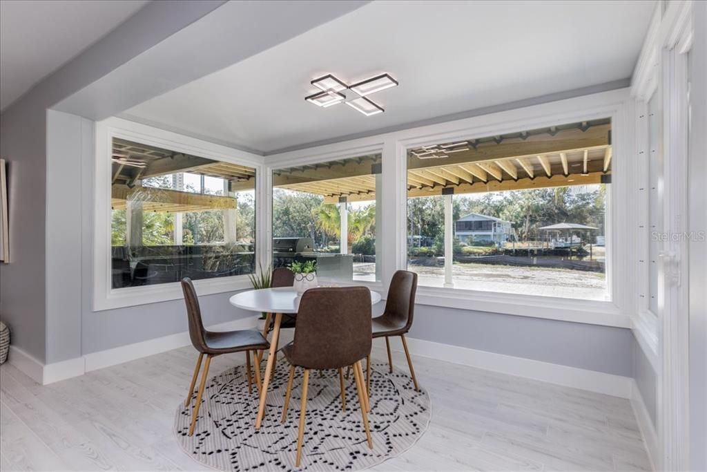 Dining room, Interior, Wood Texture Flooring