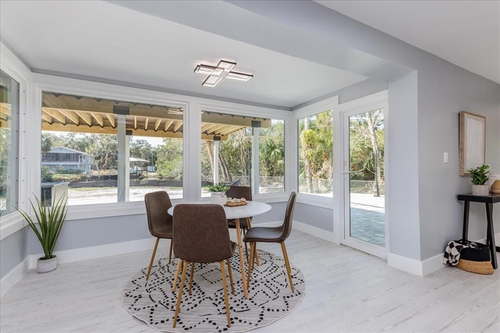 Dining room, Interior, Wood Texture Flooring