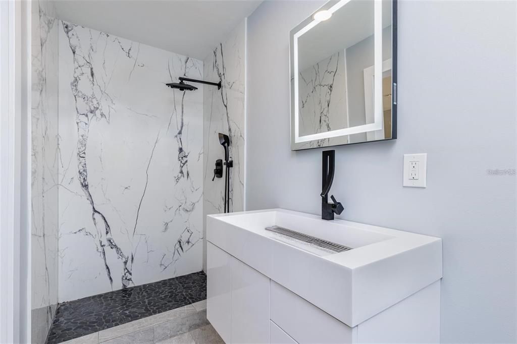 Bathroom, Interior, Marble Walls