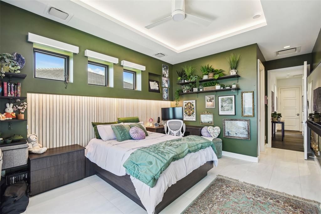 Bedroom, Interior, Recessed Lighting