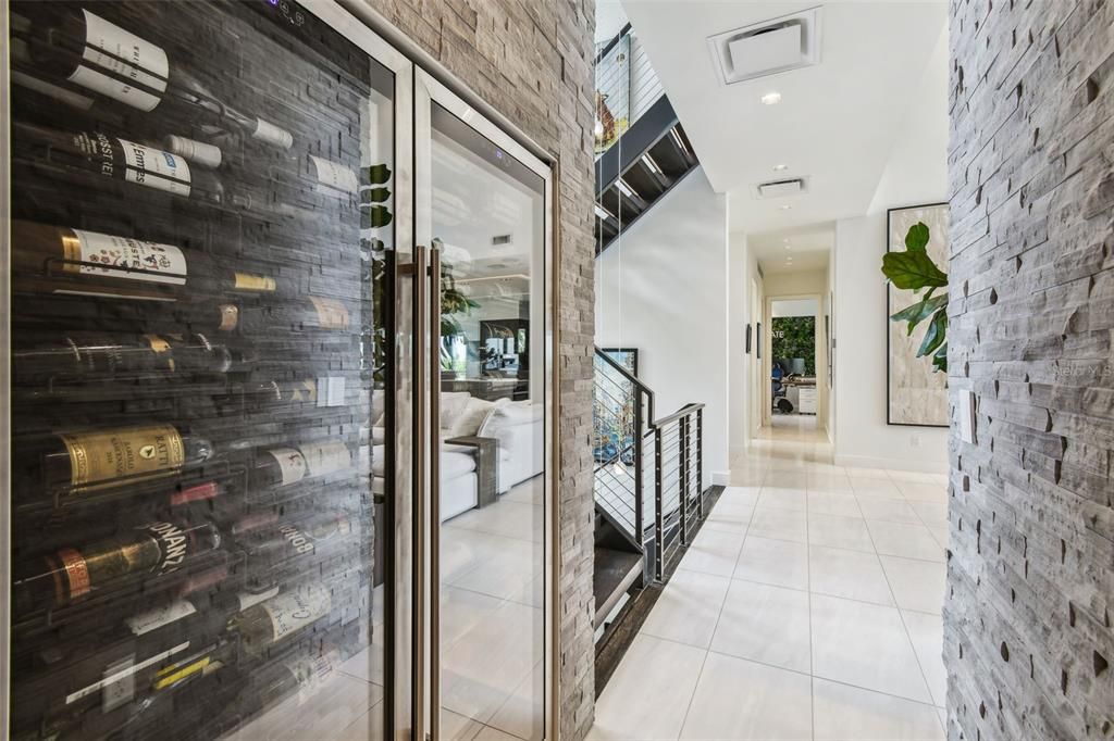 Interior, Recessed Lighting, Stone Walls