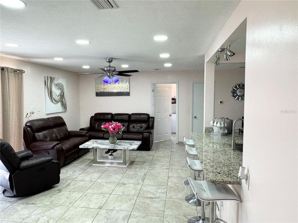 Interior, Living room, Recessed Lighting
