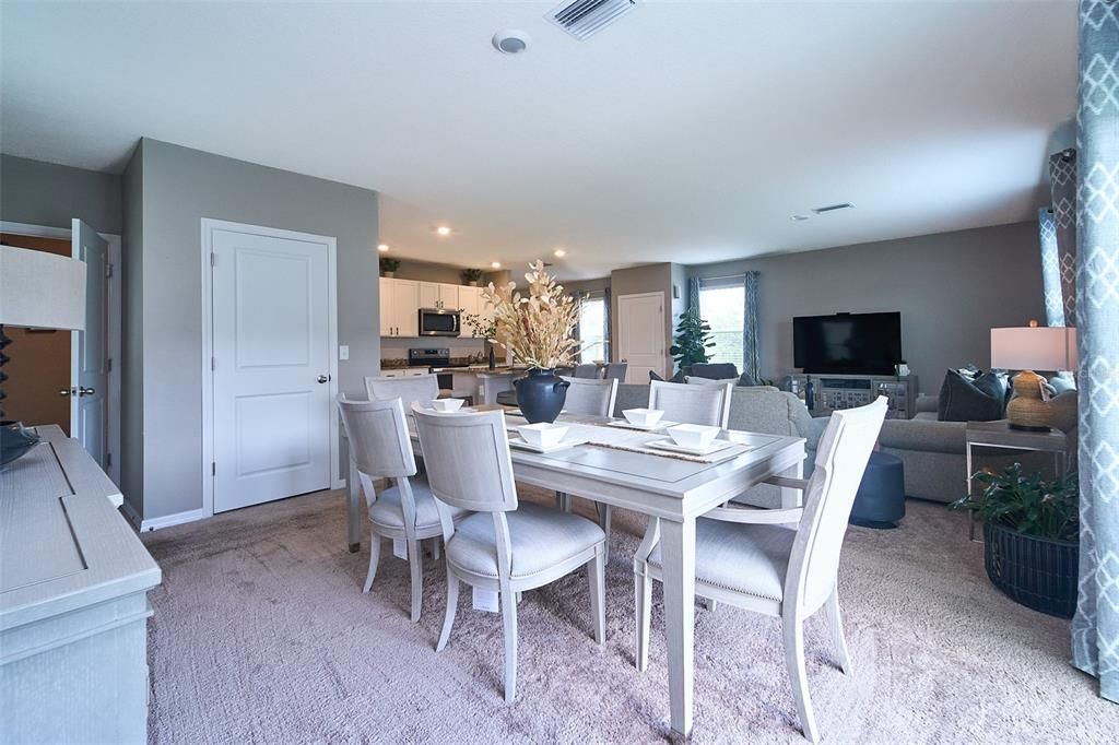 Dining room, Interior, Kitchen, Living room, Recessed Lighting, Stainless Steel Appliances