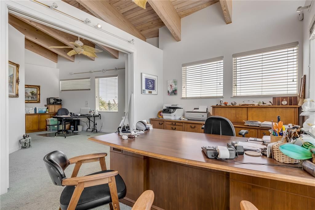 Home Office, Interior, Wooden Beams, Wooden Ceilings