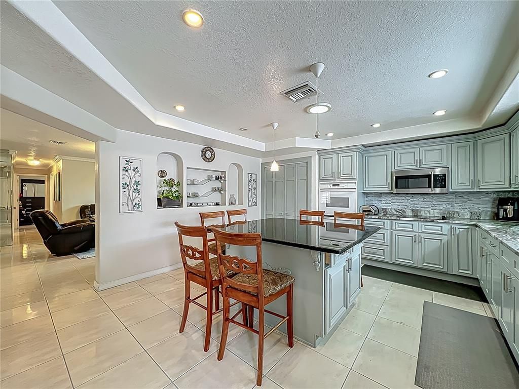 Dining room, Interior, Kitchen, Pendant Lights, Recessed Lighting