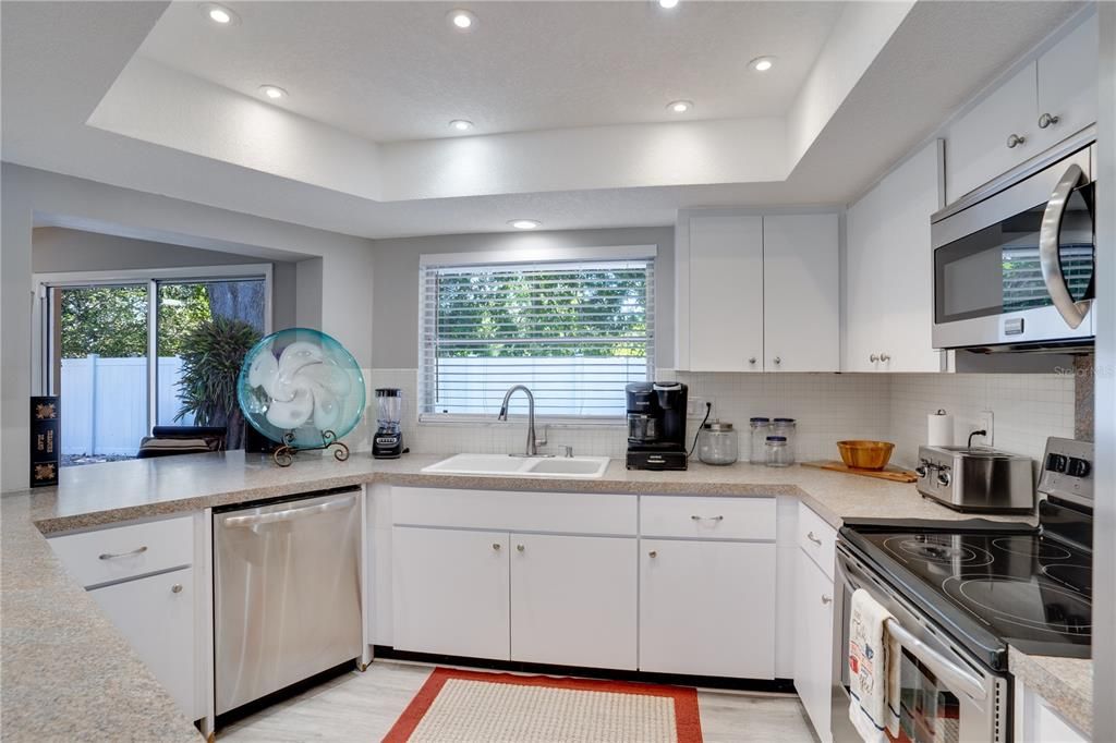 Interior, Kitchen, Recessed Lighting, Stainless Steel Appliances