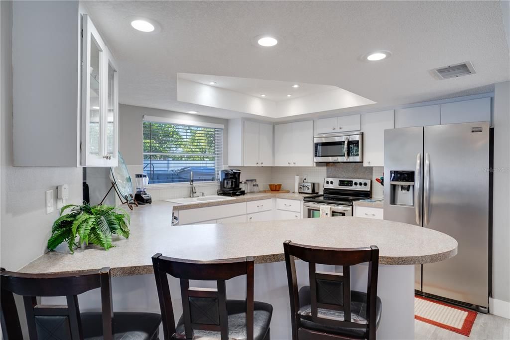 Interior, Kitchen, Recessed Lighting, Stainless Steel Appliances