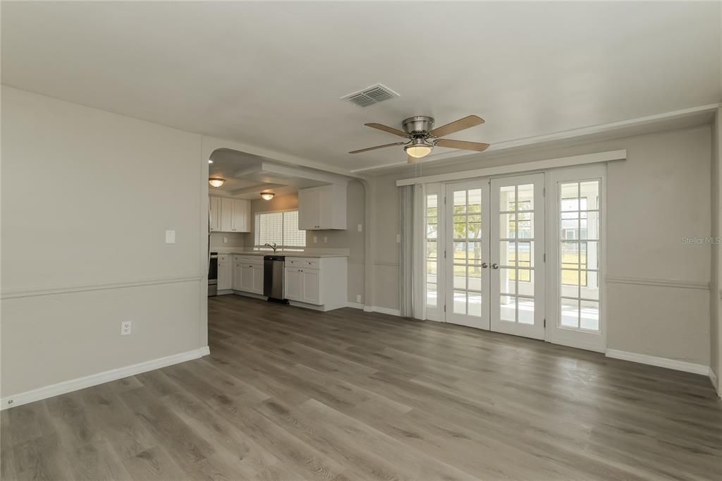 Empty room, Interior, Kitchen, Wood Texture Flooring