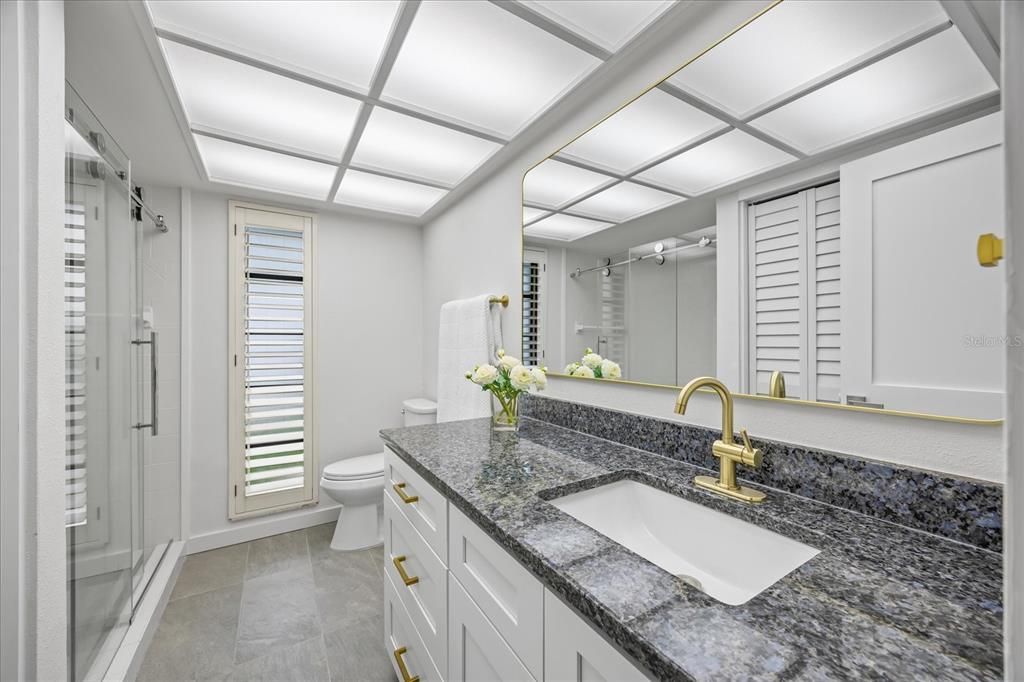Bathroom, Dual Sink Vanities, Glass Shower, Interior