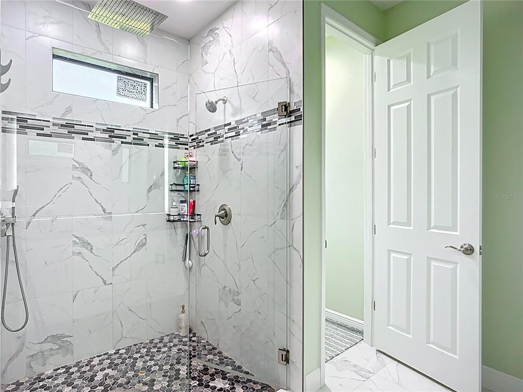 Bathroom, Glass Shower, Interior, Marble, Marble Walls
