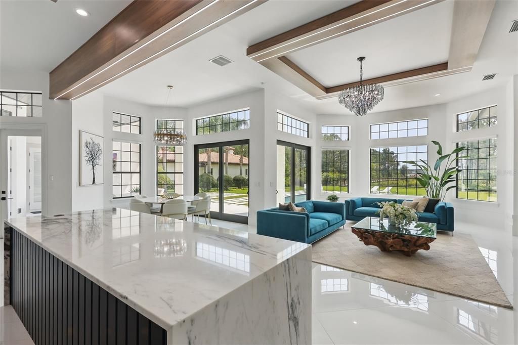 Chandelier, Dining room, Interior, Living room, Pendant Lights, Recessed Lighting