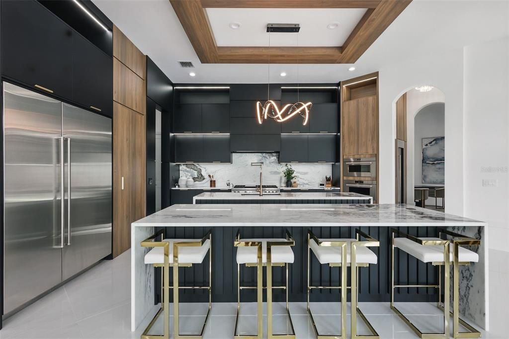 Interior, Kitchen, Pendant Lights, Recessed Lighting, Stainless Steel Appliances