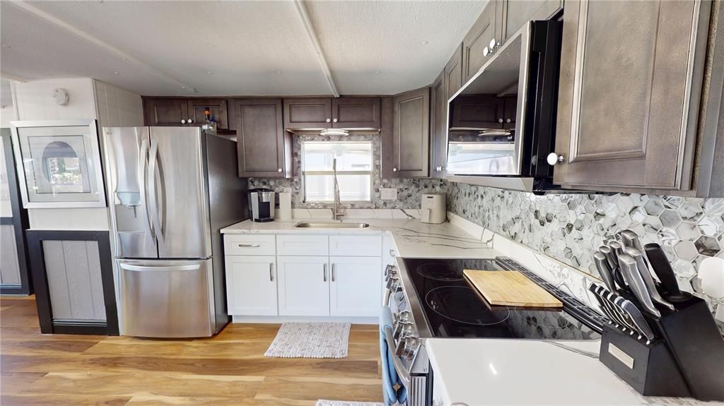 Interior, Kitchen, Wood Texture Flooring
