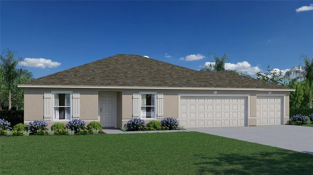 Attached, Exterior, Facade, Ranch