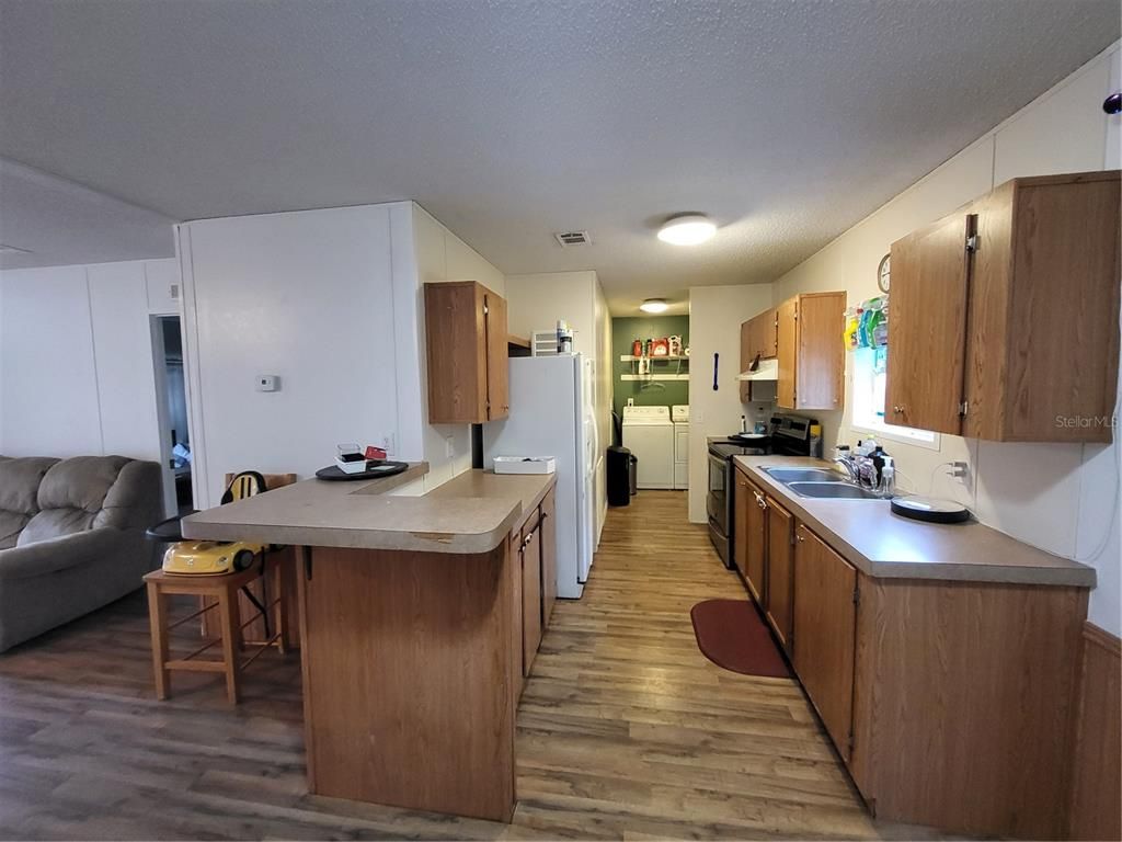 Interior, Kitchen, Wood Texture Flooring