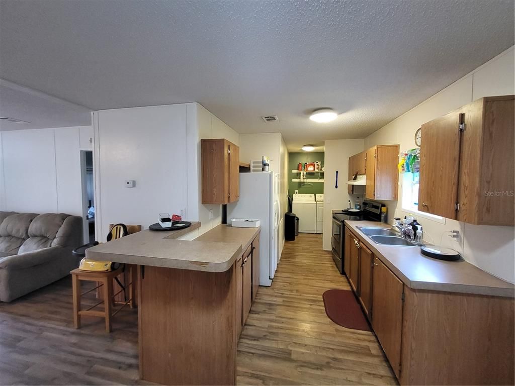 Interior, Kitchen, Wood Texture Flooring