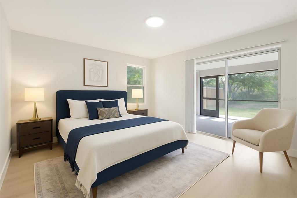 Bedroom, Interior, Recessed Lighting