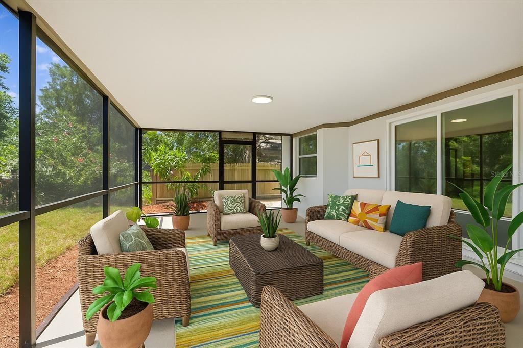 Interior, Living room, Recessed Lighting, Sun Room