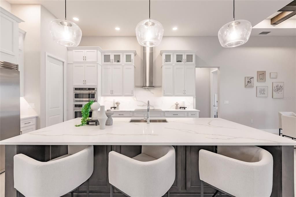 Interior, Kitchen, Pendant Lights, Recessed Lighting, Stainless Steel Appliances