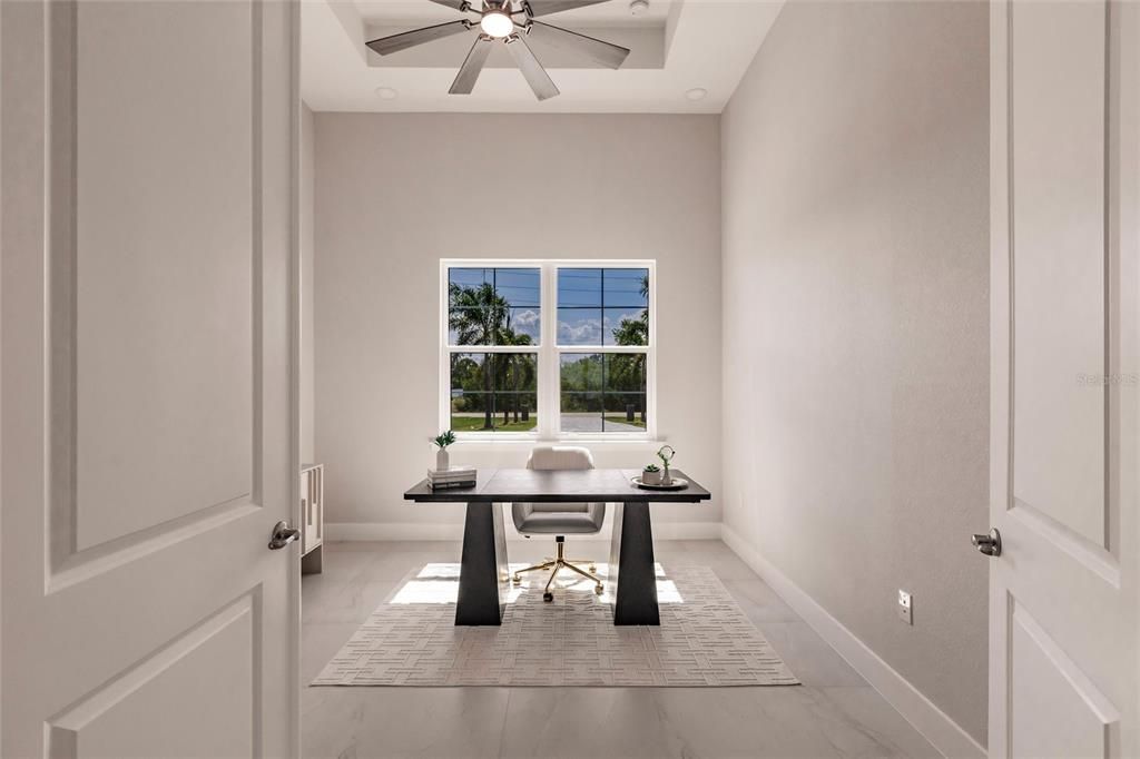 Home Office, Interior, Marble