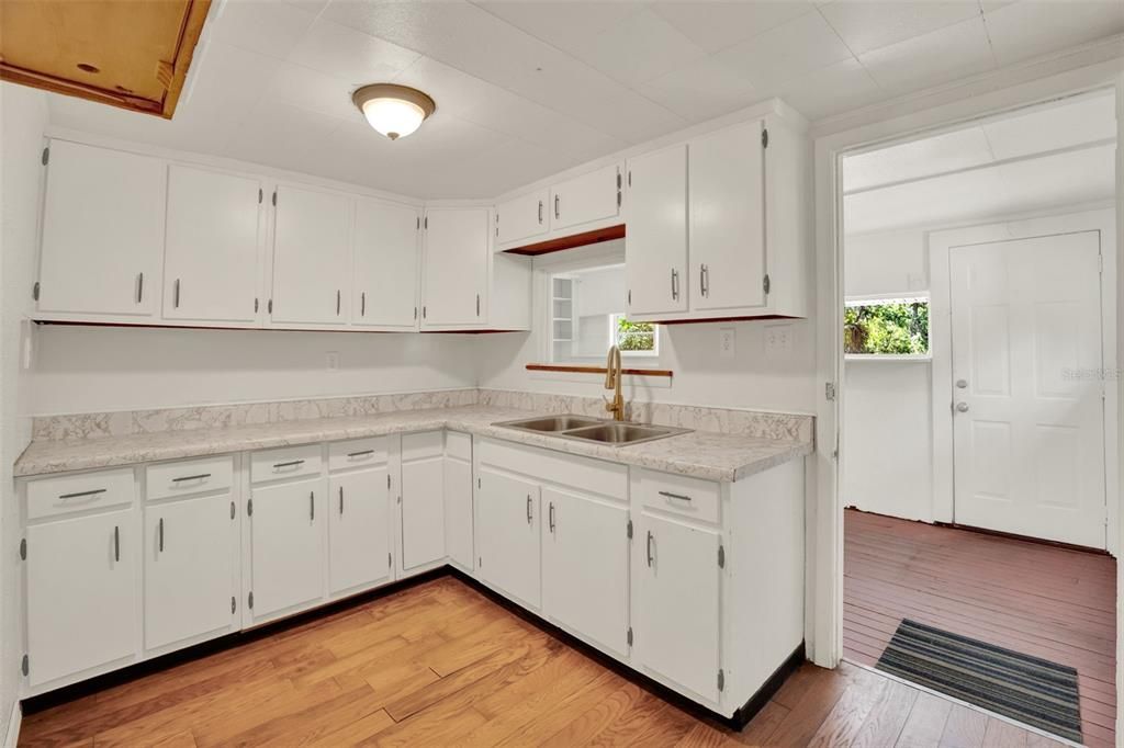 Interior, Kitchen, Wood Texture Flooring