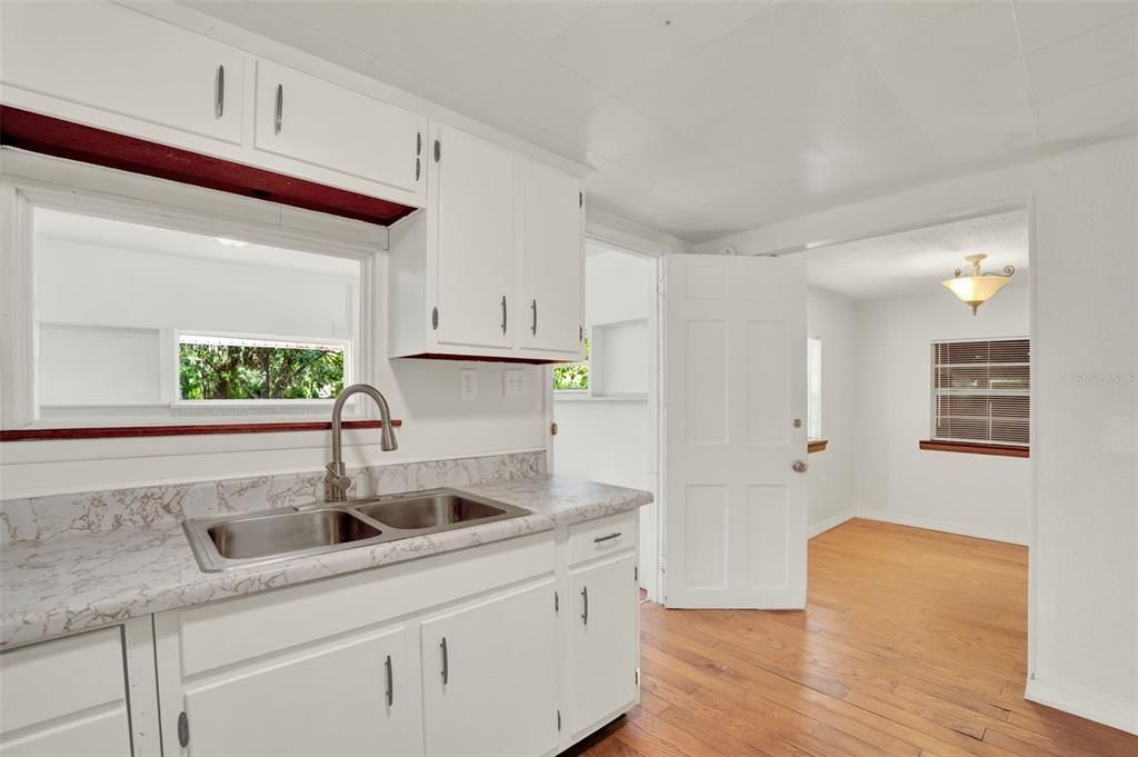 Interior, Kitchen, Wood Texture Flooring