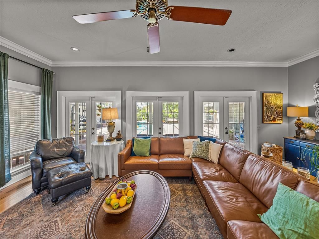 Interior, Living room, Recessed Lighting