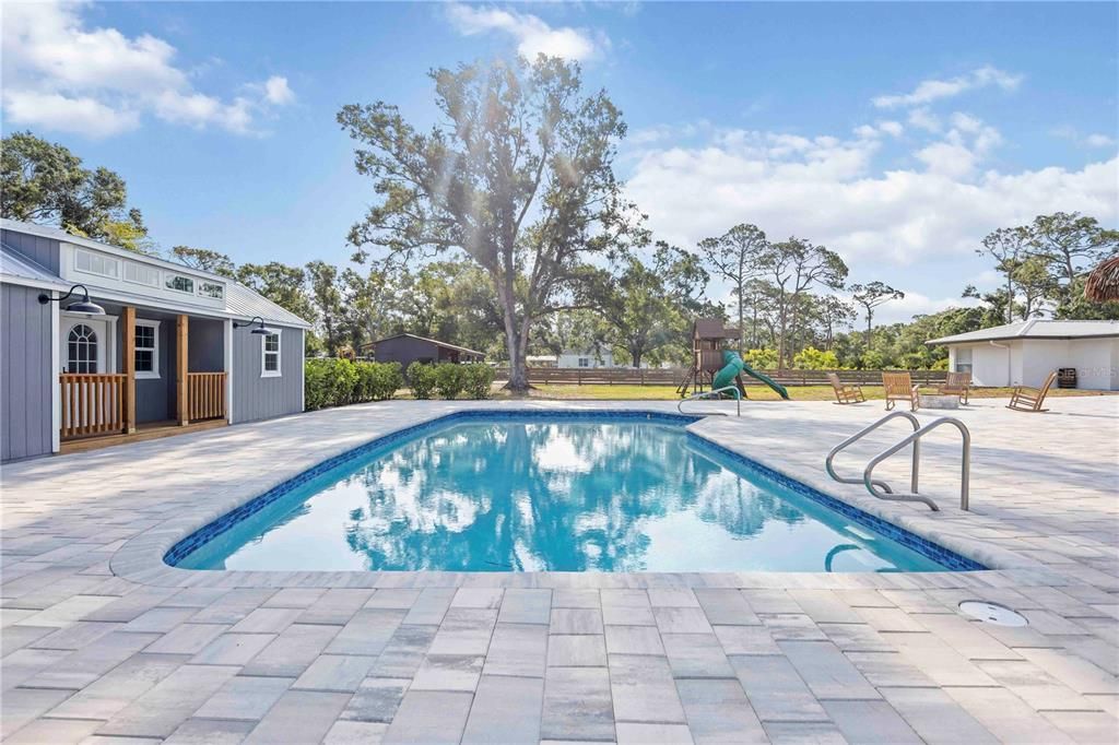 Exterior, Playground, Pool