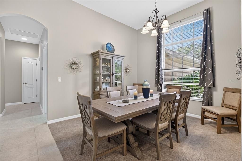Chandelier, Dining room, Interior, Recessed Lighting