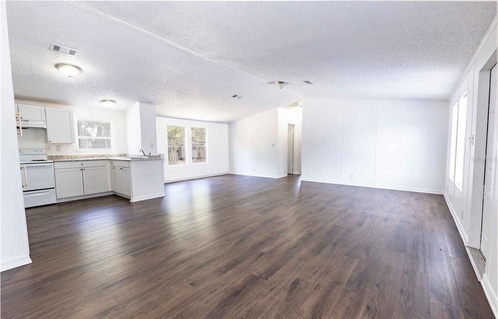 Empty room, Interior, Kitchen, Wood Texture Flooring