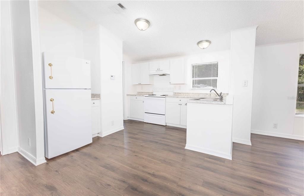 Interior, Kitchen, Wood Texture Flooring