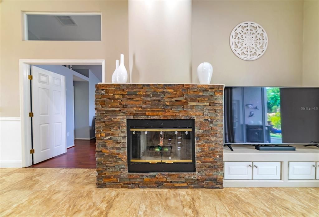 Fireplace, Interior, Wood Texture Flooring