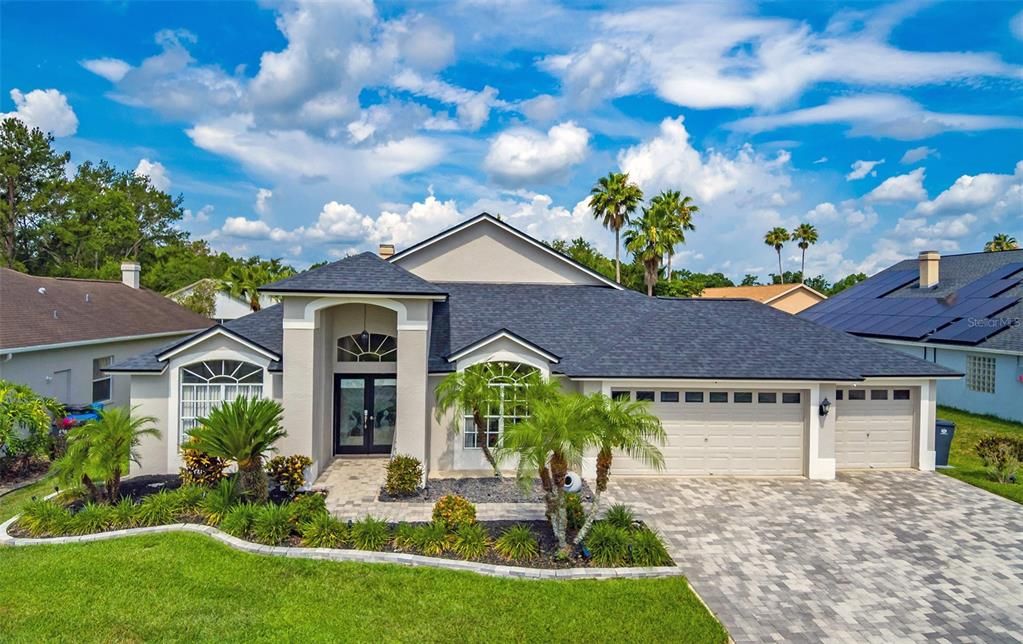 Attached, Exterior, Facade, Solar Panels, Ranch