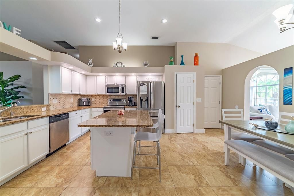 Interior, Kitchen, Pendant Lights, Recessed Lighting, Stainless Steel Appliances