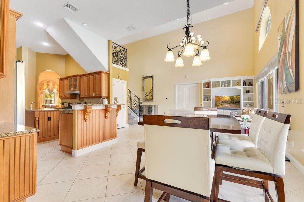 Chandelier, Dining room, Interior, Kitchen, Recessed Lighting