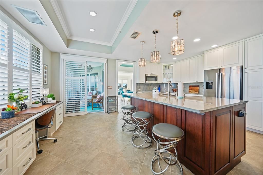 Interior, Kitchen, Pendant Lights, Recessed Lighting, Stainless Steel Appliances