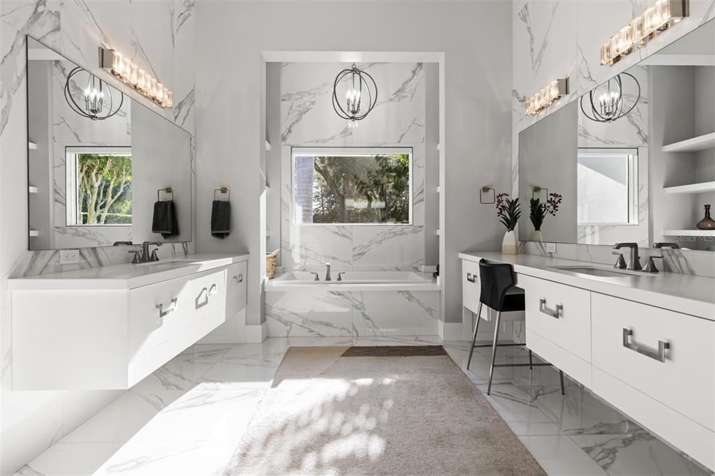 Bathroom, Interior, Marble, Marble Walls