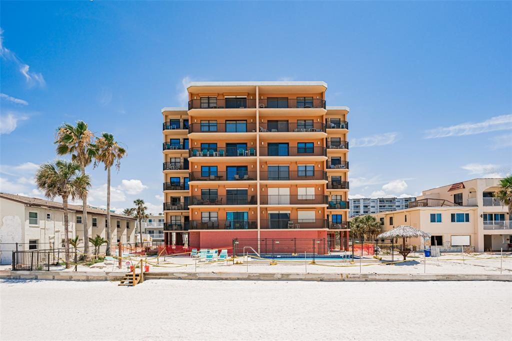 Exterior, Facade, Pool, Condo Building