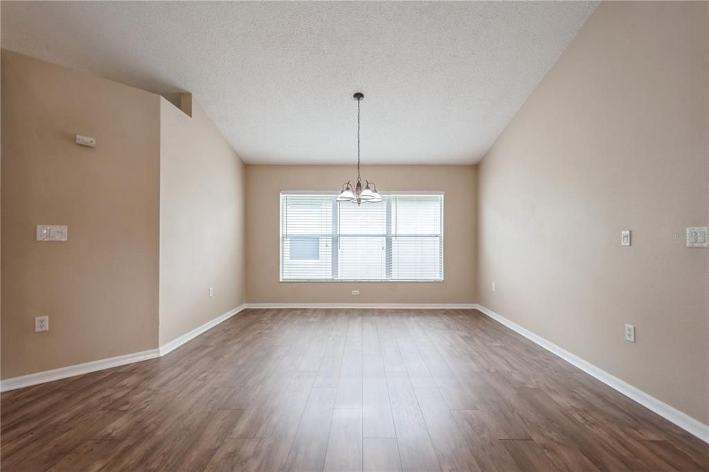 Chandelier, Empty room, Interior, Wood Texture Flooring