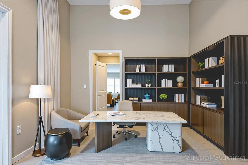 Home Office, Interior, Pendant Lights, Recessed Lighting