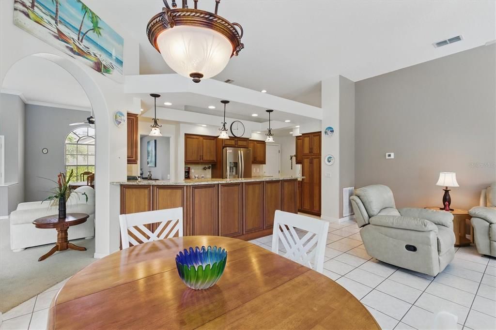 Dining room, Interior, Kitchen, Pendant Lights, Recessed Lighting