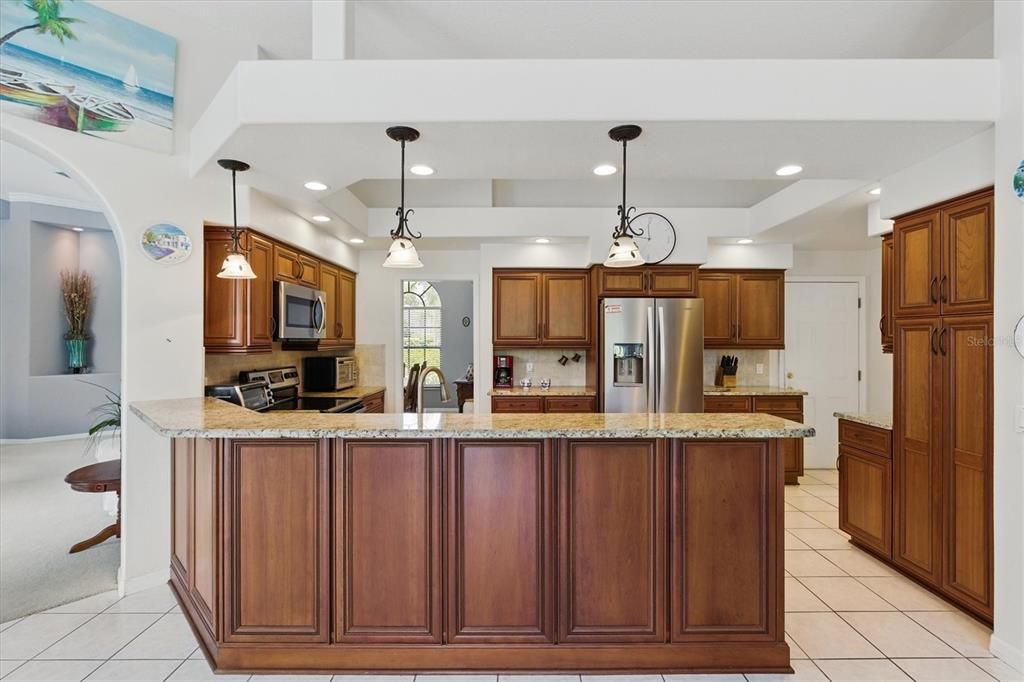 Interior, Kitchen, Pendant Lights, Recessed Lighting, Stainless Steel Appliances