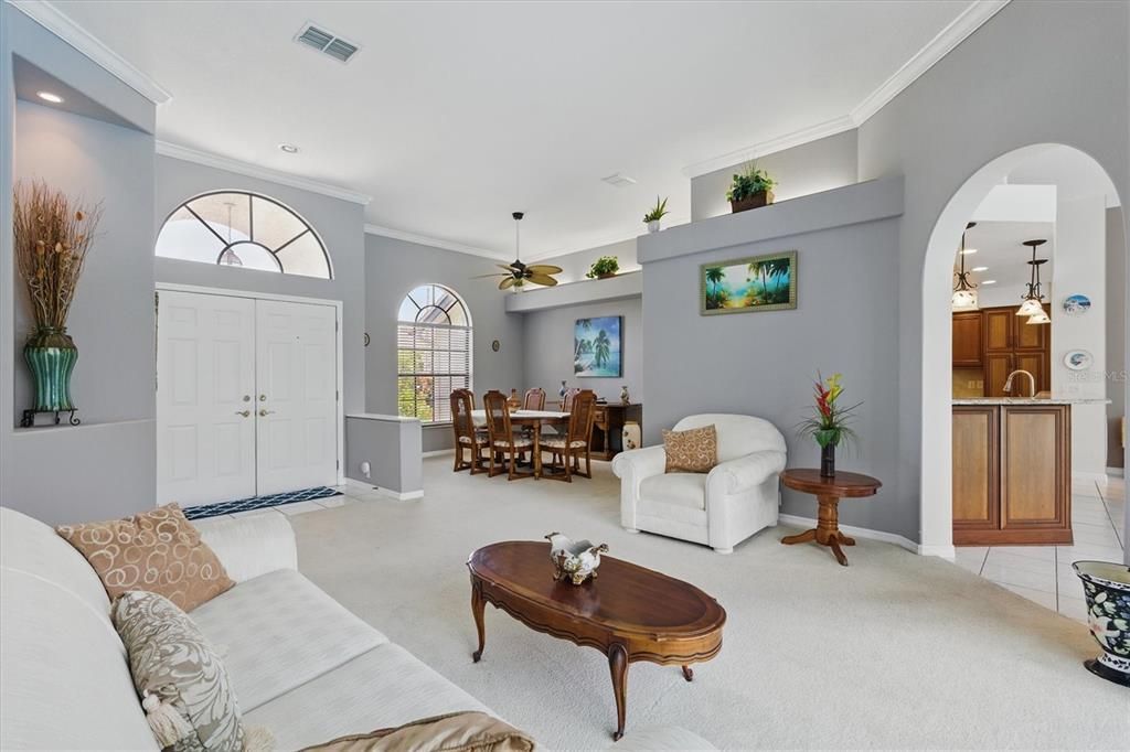 Dining room, Interior, Living room, Recessed Lighting