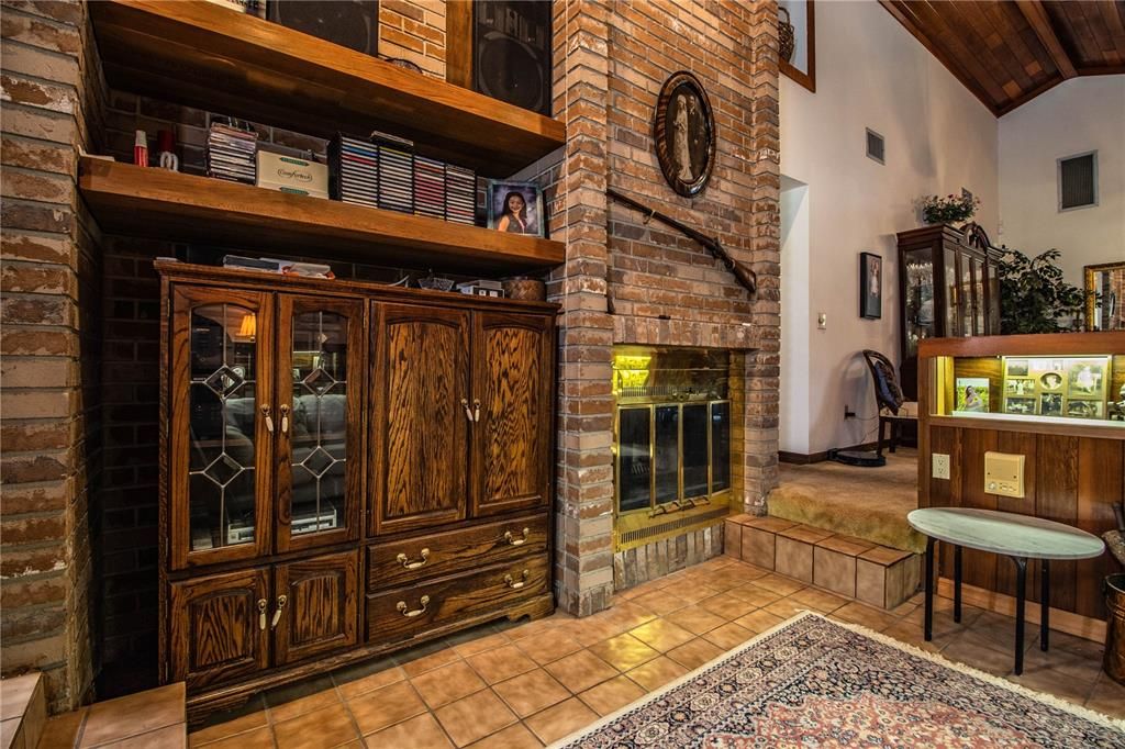 Fireplace, Interior, Stone Walls
