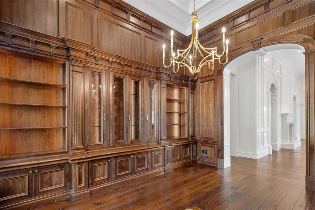 Chandelier, Empty room, Interior, Wood Texture Flooring, Wooden Walls