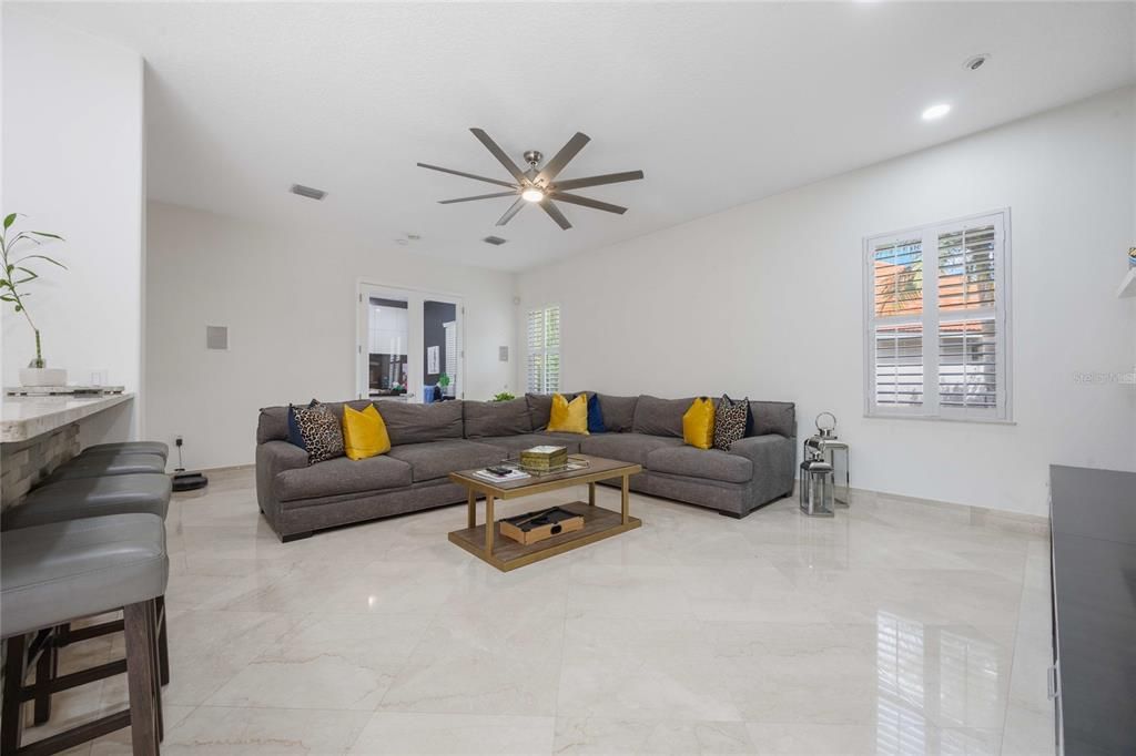 Interior, Living room, Recessed Lighting