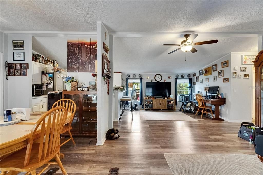 Dining room, Interior, Wood Texture Flooring