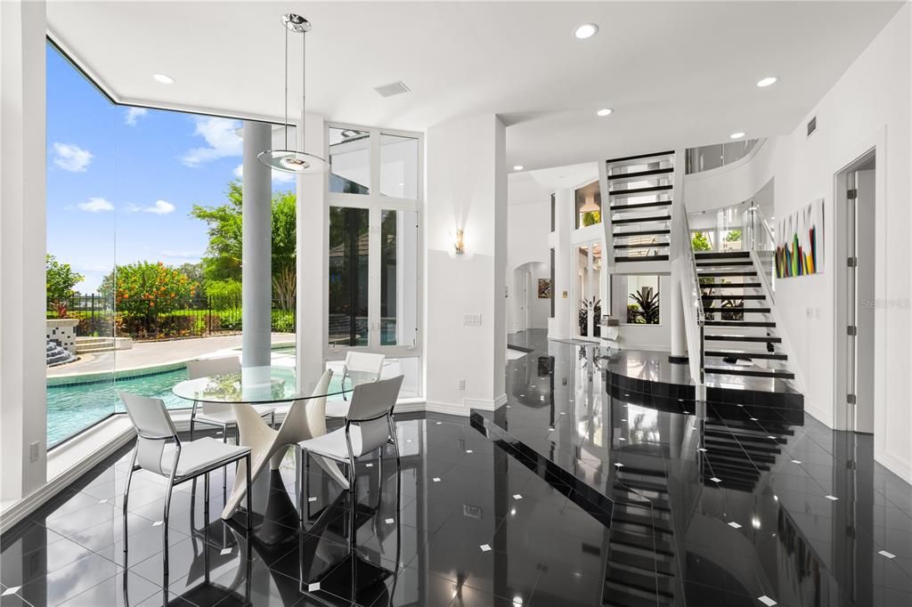 Dining room, Interior, Pendant Lights, Recessed Lighting